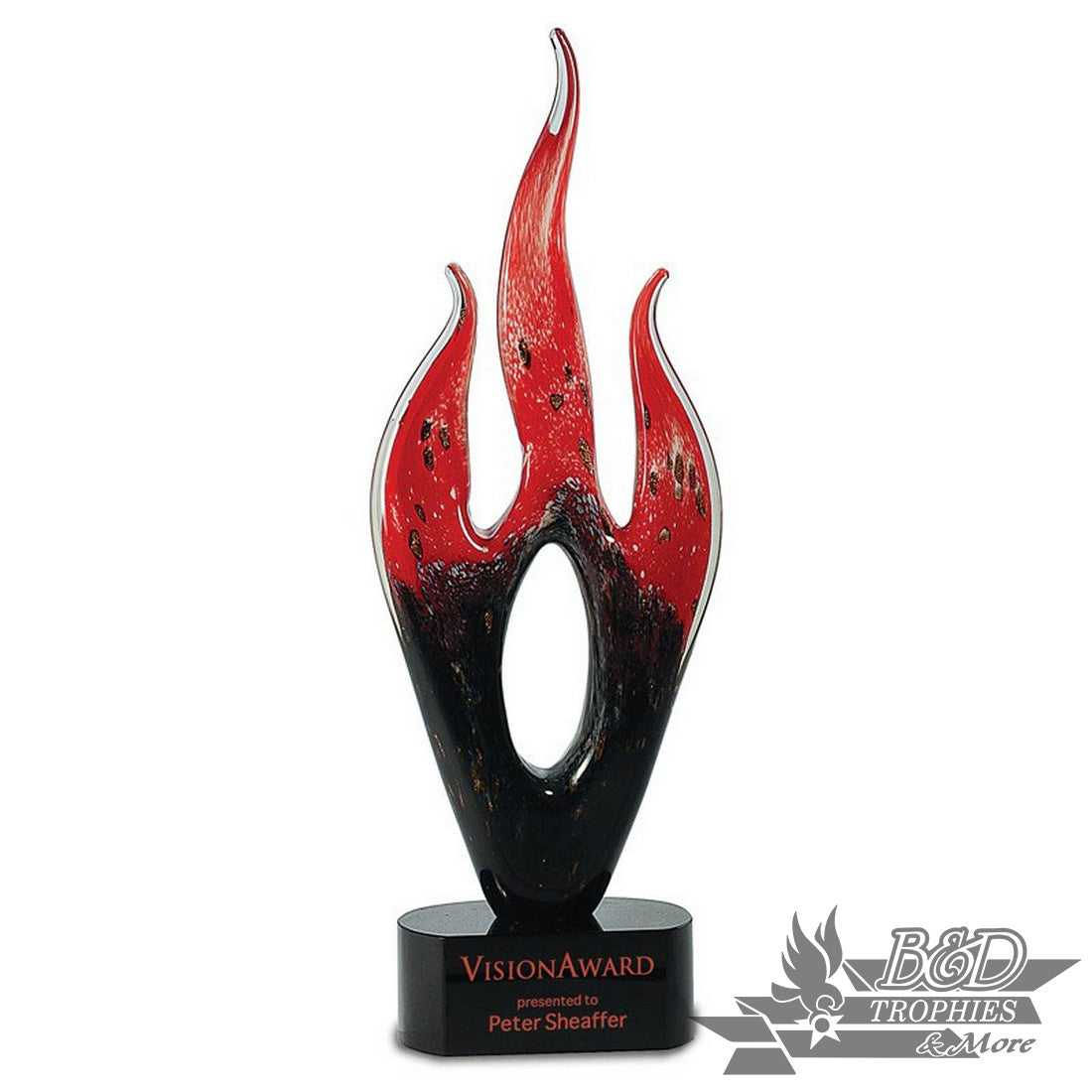 Red/Black Frame Art Glass Award