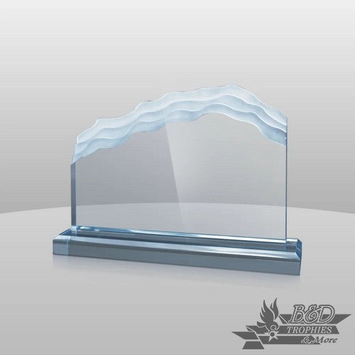 Wave-Length (Horizontal) Acrylic Award - Blue