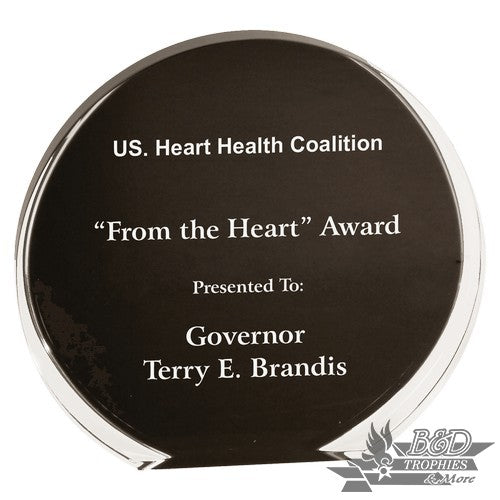 Black/Clear Luminary Circle Acrylic