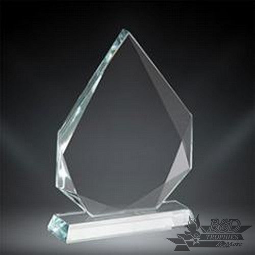 Radiant Diamond Glass Award on Clear Base
