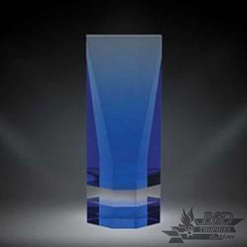Cobalt Crystal Wedge Award - Blue