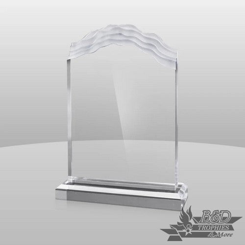 Wave-Top Acrylic Award - Clear
