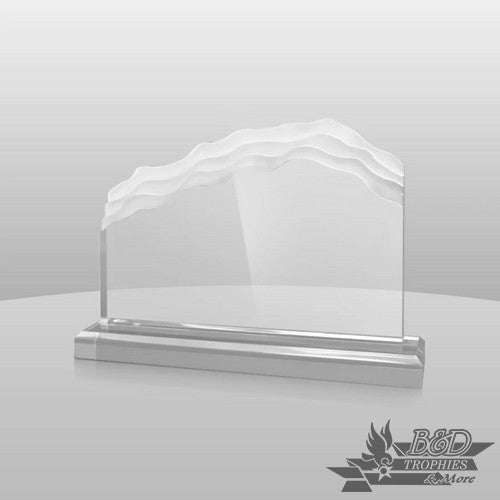 Wave-Length (Horizontal) Acrylic Award - Clear