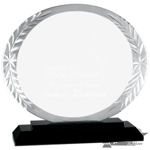 Clear Oval Accent on Black Base