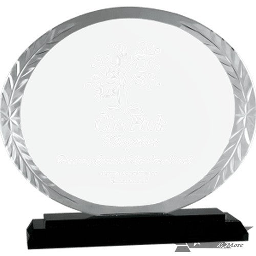 Clear Oval Accent on Black Base