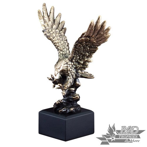 Gold Eagle Flying on Black Base