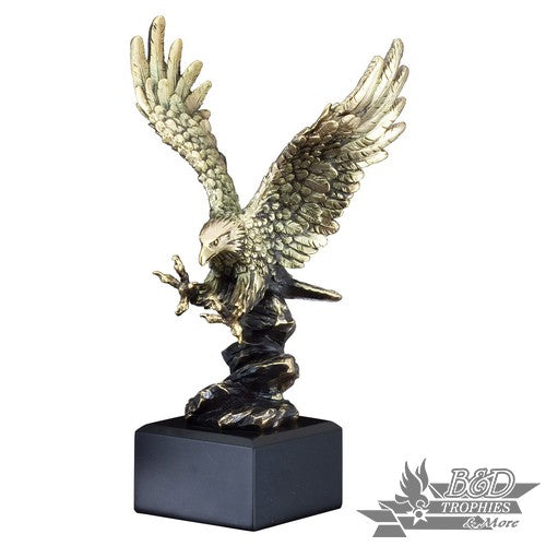 Gold Eagle Flying on Black Base