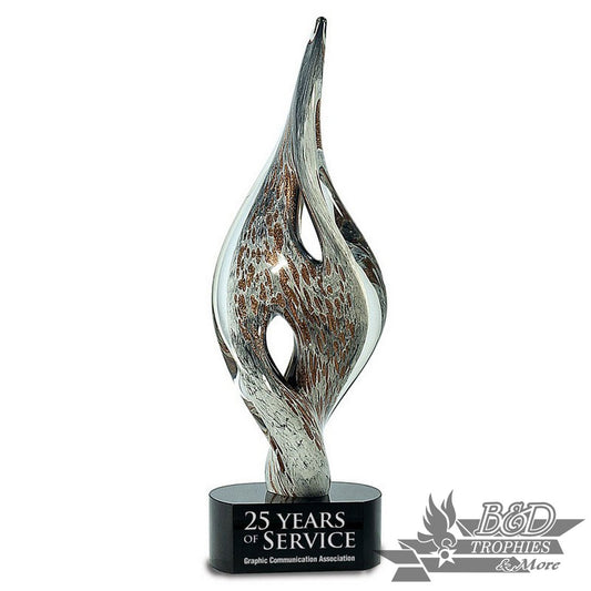 Spire Twist Art Glass Award - Multicolor