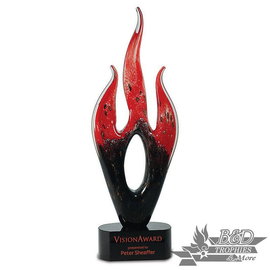 Red/Black Frame Art Glass Award