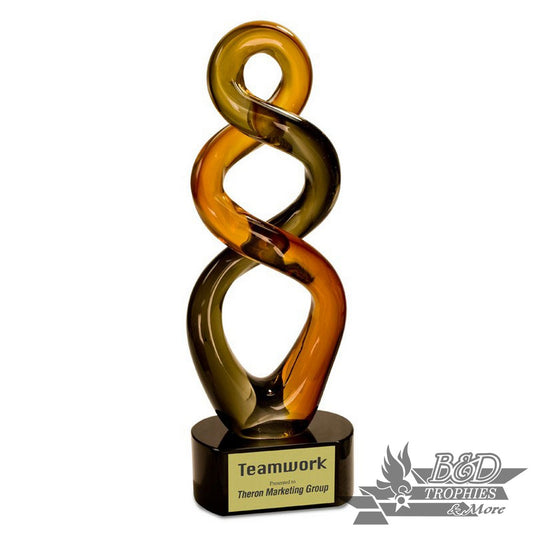 Brown Twist Art Glass Award