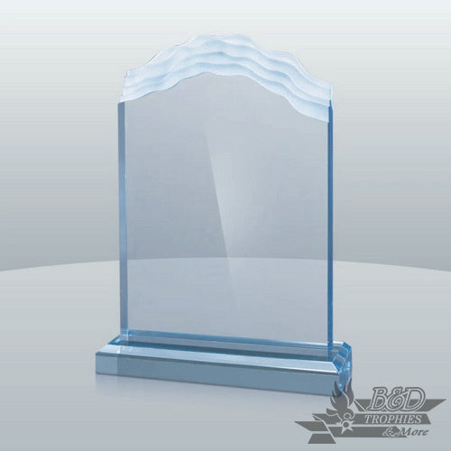 Wave-Top Acrylic Award - Blue