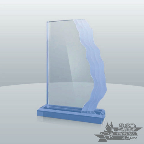 Wave-Length (Vertical) Acrylic Award - Blue