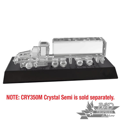 Black Crystal Base for Crystal Semi Truck Award (or any award)