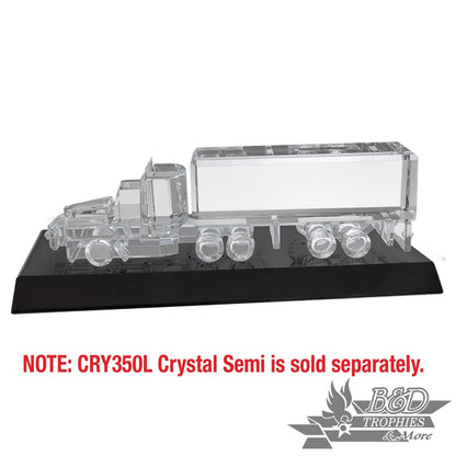 Black Crystal Base for Crystal Semi Truck Award (or any award)