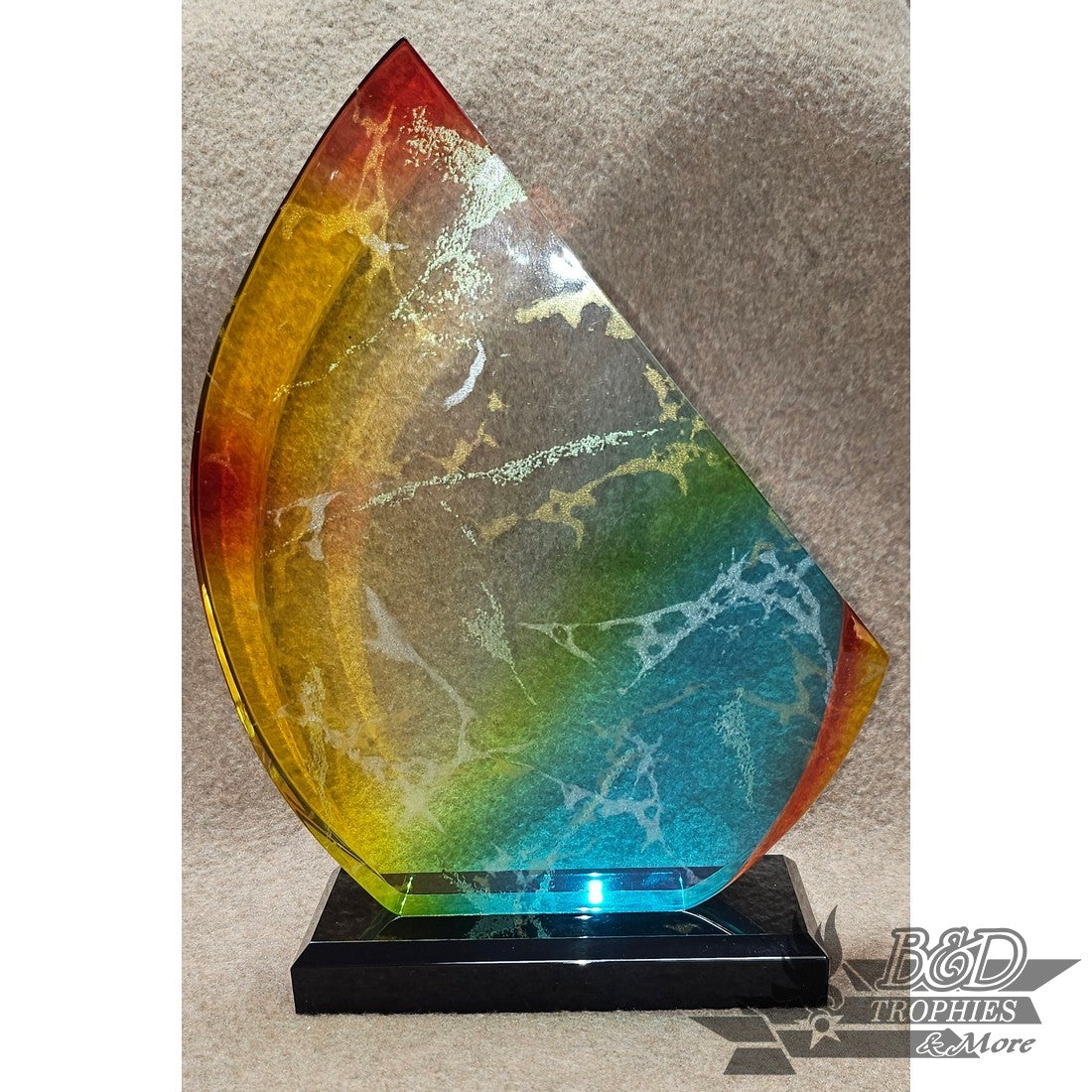 Rainbow Acrylic Award with Black Base