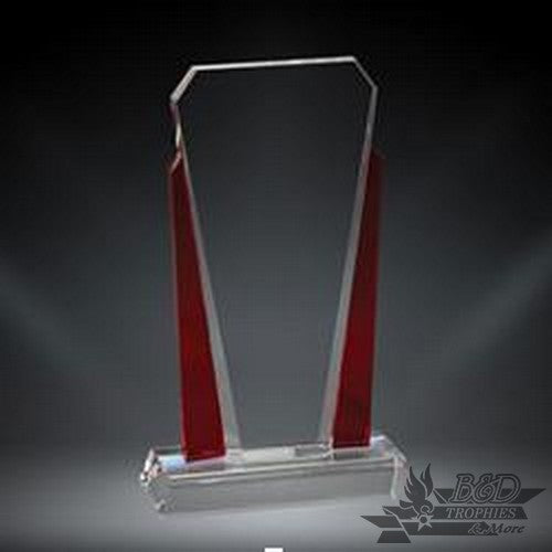 Bethesda Crystal Award on Clear Base - Red