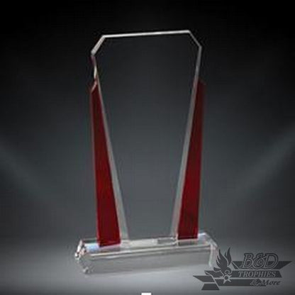 Bethesda Crystal Award on Clear Base - Red