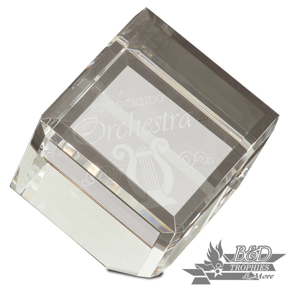 Crystal Cube Award - 5 3/4"(H) x 4"(W)