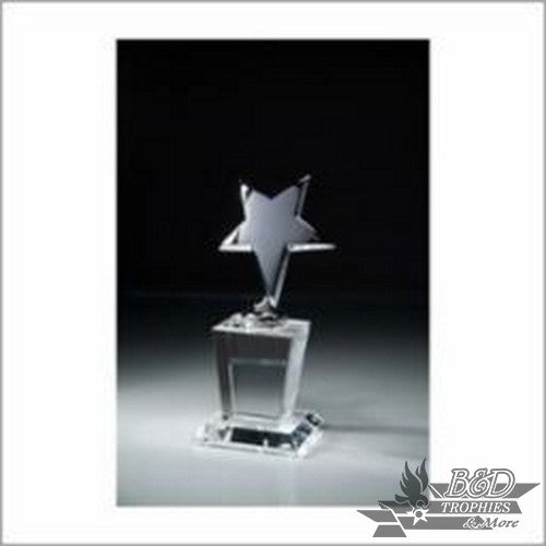 Silver Shooting Star on Crystal