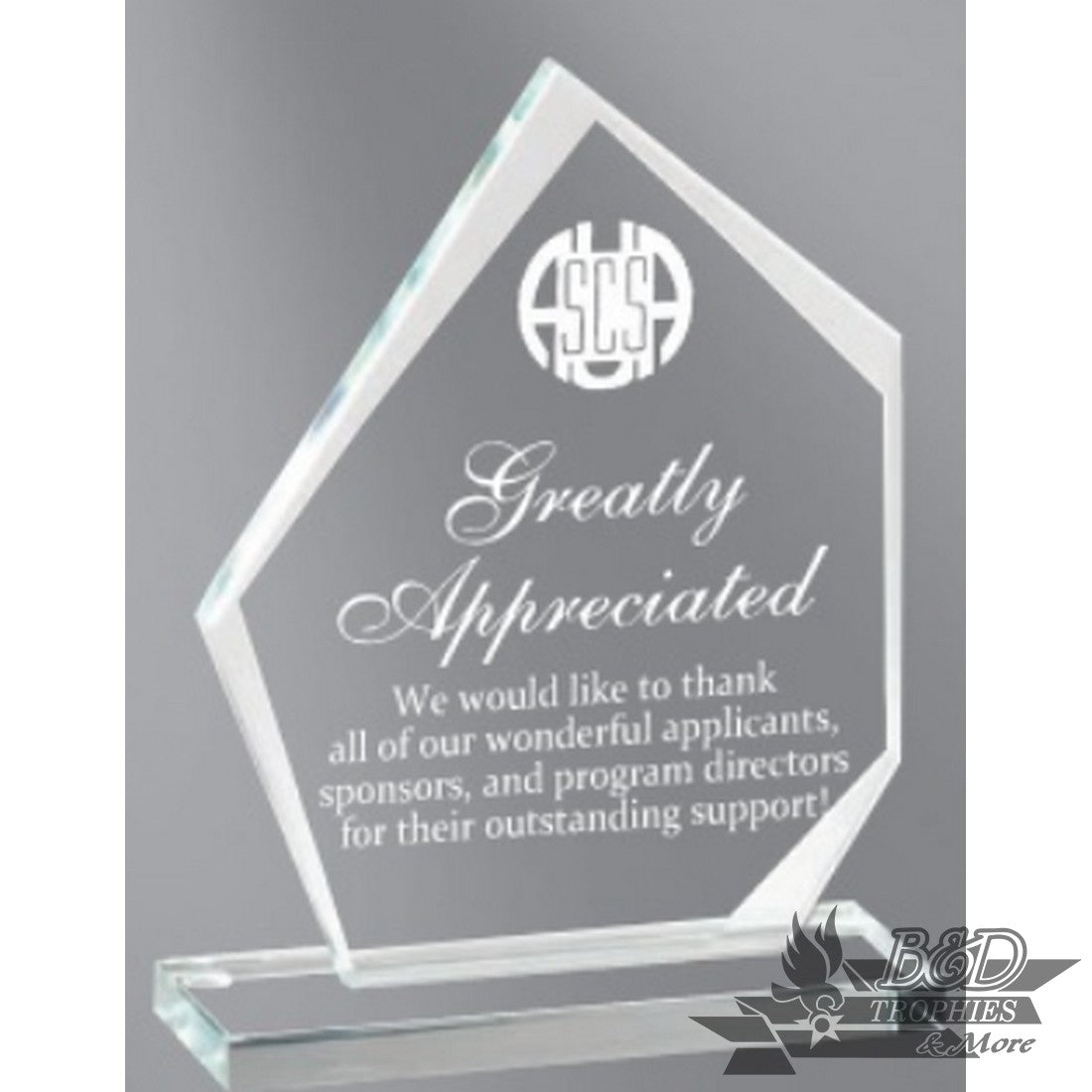 Polygon Clear Award on Clear Base