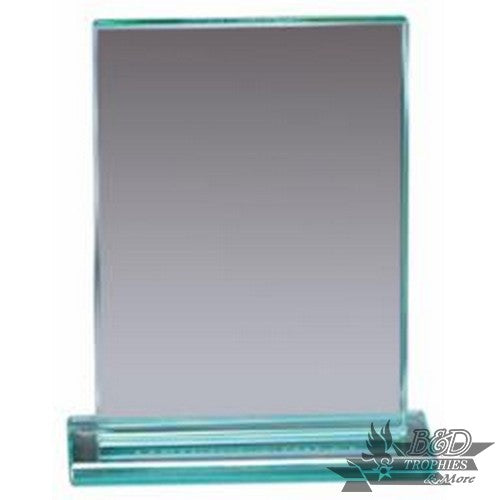 Jade Glass Rectangle Award on Jade Base