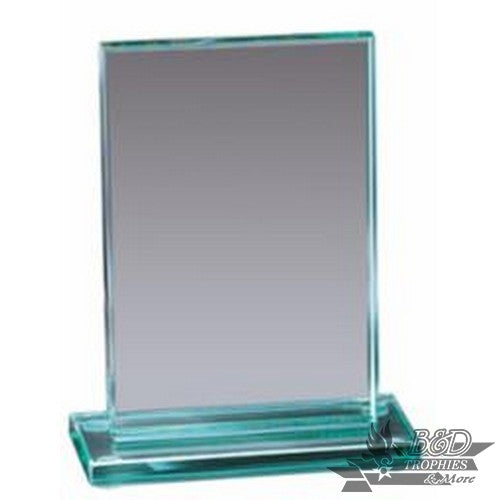 Jade Glass Rectangle Award on Jade Base