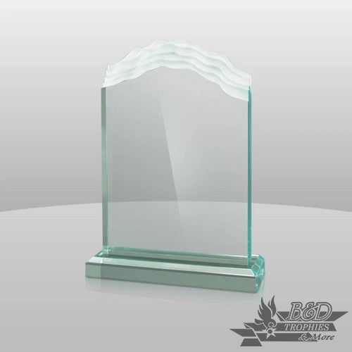Wave-Top Acrylic Award - Jade