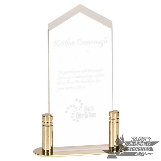 Pop-In Acrylic Award - Frosted Arrow - Clear
