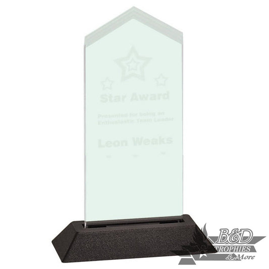 Pop-In Acrylic Award - Frosted Arrow - Jade