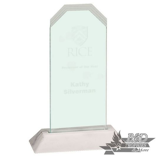 Pop-In Acrylic Award - Frosted Corner - Jade