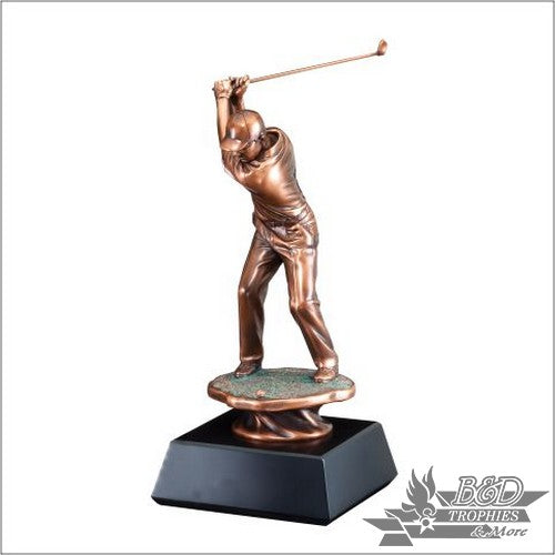 Bronzed Golf Figure