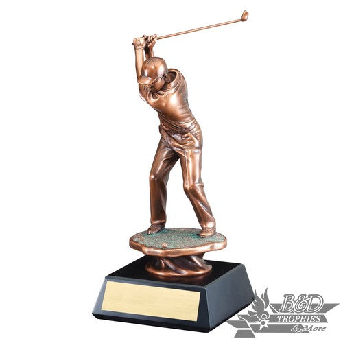 Bronzed Golf Figure